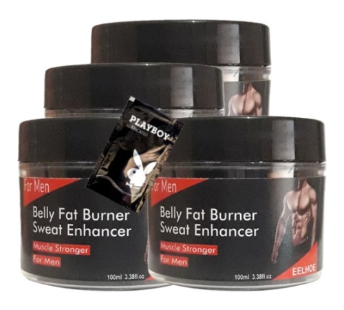 Eelhoe 4 Tane Belly Fat Burner Sweat Enhancer Erkeklere Özel Yağlara Parçalayıcı Kas Şekillendirme Kremi + 1 Hediy.e Jel GIZEY2-2:0425