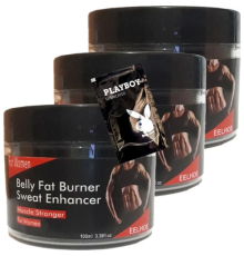 Eelhoe Belly Fat 3 Adet Burner Sweat Enhancer Kadınlara Özel Yağlara Parçalayıcı Kas Şekillendirme Kremi + 1 Hediy.e Jel KOZME:0407
