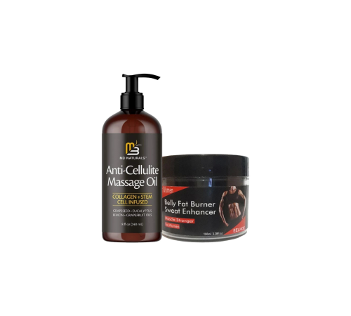 Eelhoe Kadınlar İçin Yağları Yakmaya Kas Yapmaya Krem 100 ml + Anti-Cellulite Massage Oil Selülitlere Karşı 240 ml Masaj Yağı