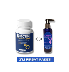 Erectin Max Pen1s Boyutlandırıcı Performans Takviyesi 30'lu + Etkili  İstekli Cream 125 ML
