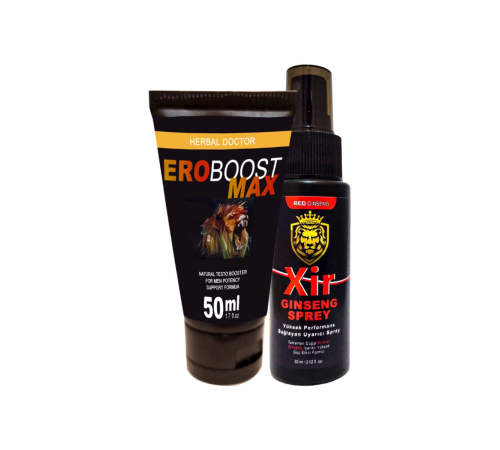 Eroboost Maxtesto Krem 50 ml + Yanında Etkili Sertleştiricili Erkeklere Özel 3xeffect 60 ml Sprey Bkn1EK364