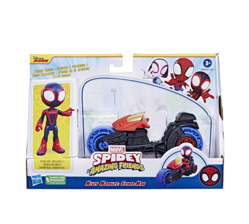 F6777 Spidey ve İnanılmaz Arkadaşları - Motorsiklet ve Figür +3 yaş