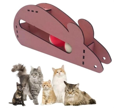 Fare Kedi Oyunu Ahşap 2 Toplu Kedi Oyuncağı Tahta Kedi Oyunu Tahta Fare Ve Toplu Oyuncak