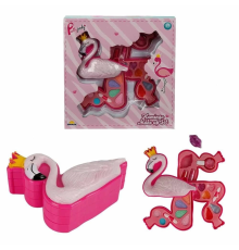 Flamingo Şekilli 3 Katlı Makyaj Güzellik Seti