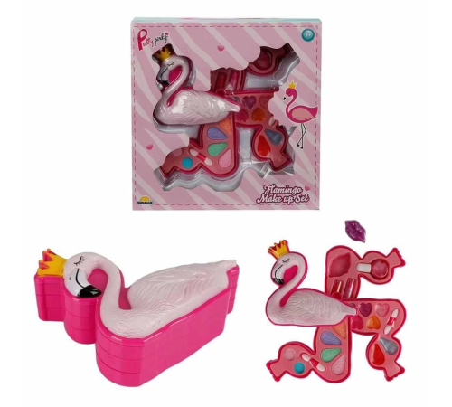 Flamingo Şekilli 3 Katlı Makyaj Güzellik Seti