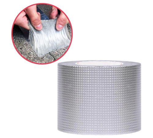 Folyo Kauçuk Bant Yapışkanlı Su Geçirmez Çatı Boru Tamir Bandı (2Metre x 10 Cm) (336336)