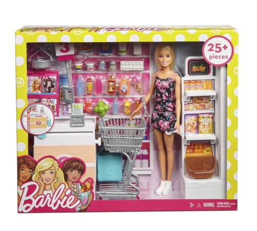 FRP01 Barbie Süpermarkette Oyun Seti FRP01 Barbie Süpermarkette Oyun Seti