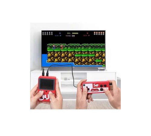 Çift Kol 400 Nostalji Oyunlu Mini Atari Kırmızı Oyun Konsolu Çift Kol 400 Nostalji Oyunlu Mini Atari Kırmızı Oyun Konsolu
