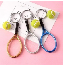 Gerçekçi Tenis Raketi Tasarımlı Şık Anahtarlık Kolye Çanta Süsü Tennis Keychain