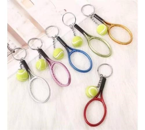Gerçekçi Tenis Raketi Tasarımlı Şık Anahtarlık Kolye Çanta Süsü Tennis Keychain Gerçekçi Tenis Raketi Tasarımlı Şık Anahtarlık Kolye Çanta Süsü Tennis Keychain