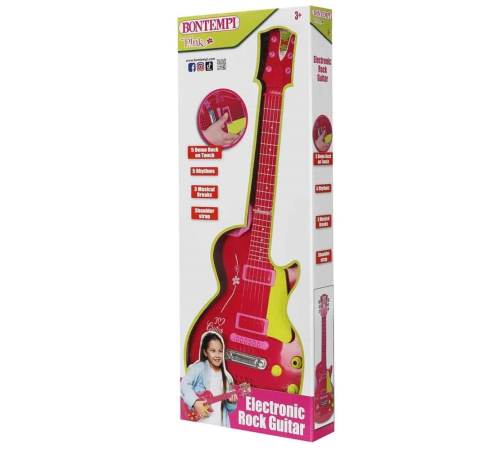 GİTAR ELEKTRONİK TUŞLU/TELLİ/ASKILI PEMBE