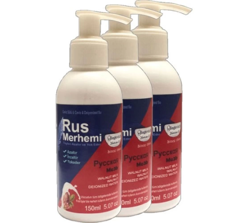 Glegnd Blue Tüylere Krem 3 Adet x 150 ml Cevizli & Ceviz Sütlü Russ Merhemi