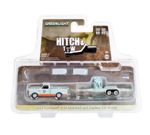 Greenlight 1/64 1968 Chevrolet C-10 Shortbed and Tandem Car Greenlight 1/64 1968 Chevrolet C-10 Shortbed and Tandem Car