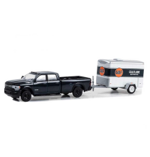 Greenlight 1/64 2023 Ram 2500 With Small Cargo Trailer Model Araba