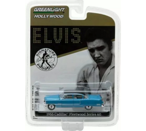 Greenlight 1/64 Hollywood Series 16 - Elvis Presley (1935-77) - 1955 Cadillac Fleetwood Series 60 ''Blue Cadillac'' Greenlight 1/64 Hollywood Series 16 - Elvis Presley (1935-77) - 1955 Cadillac Fleetwood Series 60 ''Blue Cadillac''