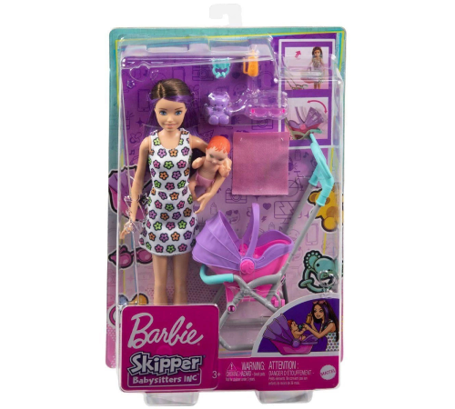 GXT34 Mor Saçlı Skipper Bebek Bakıcısı  ve Oyun Seti