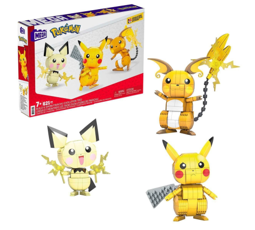 GYH06 MEGA Pokemon - Pikachu Dönüşüm 3lüsü 621 parça GYH06 MEGA Pokemon - Pikachu Dönüşüm 3lüsü 621 parça