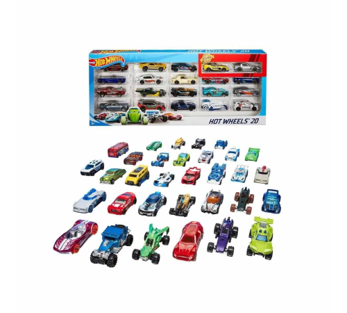 H7045 Hot Wheels 20'li Araba Seti-Karışık Asorti