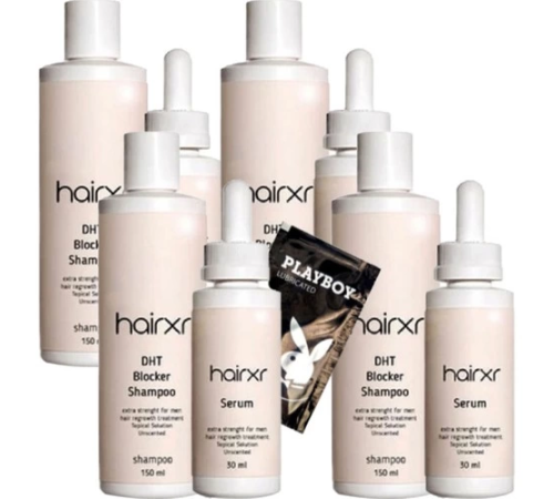 Hairxr Dht Blocker Shampoo 150 ml x 4 adet + Serum 30 ml x 4 adet + Jel