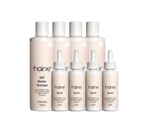 HAIRXR SHAMPOO & SERUM/HAİRXR Saç Bakım Şampuan 150ml Ve Saç Serumu 30mL x 4 ADET