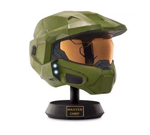 Halo Gerçekçi Master Chief Miğferi ve Sergi Standı