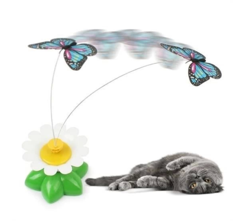 Hareketli Dönen Kelebek - Kedi Oyuncağı ( Pille Çalışır) Hareketli Dönen Kelebek - Kedi Oyuncağı ( Pille Çalışır)