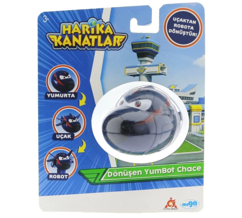 Harika Kanatlar Dönüşen Tekli Figür YumBot Ajan Chace Harika Kanatlar Dönüşen Tekli Figür YumBot Ajan Chace