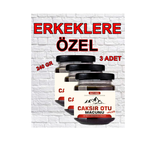 Hatay Yöresi Çakşır Otu Erkeklere Özel Performans Yükseltici Bitkisel Macun 240 Gr X 3 Adet Hatay Yöresi Çakşır Otu Erkeklere Özel Performans Yükseltici Bitkisel Macun 240 Gr X 3 Adet