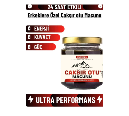 Hatay Yöresi Çakşır Otu Erkeklere Özel Performans Yükseltici Bitkisel Macun 240 Gr X 3 Adet Hatay Yöresi Çakşır Otu Erkeklere Özel Performans Yükseltici Bitkisel Macun 240 Gr X 3 Adet