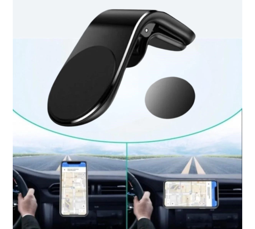 Havalanndırma Izgarasına Takılabilen Mandallı Mıknatıslı Oto Araç Içi Manyetik Telefon Tutucu