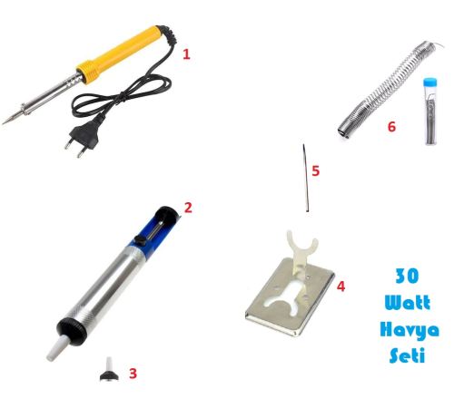 Havya Lehim Set 30 W - 6 Parça Lehim Seti (336336)