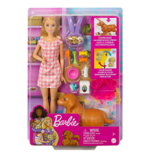 HCK75 Barbie ve Yeni Doğan Köpekler Oyun Seti, Barbie ve Hayvanları