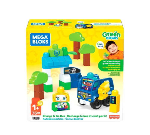 HDX90 Mega Bloks, Doğa Dostu Otobüs Seti, 36 parça, +1 yaş