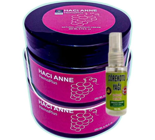 Hemoplus Hacı Anne Bakım Kremi 200 ml x 2 adet + Çörek Otu Yağı 30 ml Hemoplus Hacı Anne Bakım Kremi 200 ml x 2 adet + Çörek Otu Yağı 30 ml