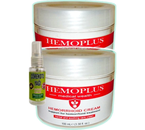 Hemoplus Krem 100 ml x 2 adet + Çörek Otu Yağı 30 ml Hemoplus Krem 100 ml x 2 adet + Çörek Otu Yağı 30 ml
