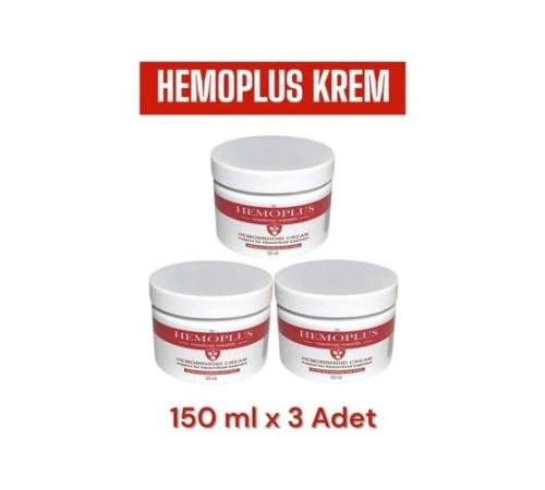 Hemoplus Krem 150 ml - Hemorrhoid Cream x 3 Adet Hemoplus Krem 150 ml - Hemorrhoid Cream x 3 Adet