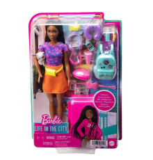HGX55 Barbie Brooklyn Seyahatte Bebeği ve Aksesuarları