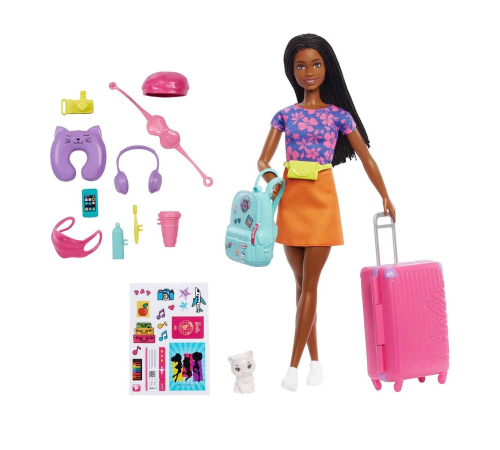 HGX55 Barbie Brooklyn Seyahatte Bebeği ve Aksesuarları HGX55 Barbie Brooklyn Seyahatte Bebeği ve Aksesuarları
