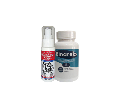Etkili  50 ml Bigboost Erkek 3xEffect Canlandirici Krem + Yanında 1 Kutu 30lu Binareks Erkek Pırostat