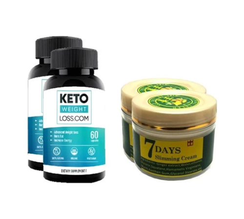 Etkili  7days Slimming Cream Ginger Miracle 100 ml Vücut Bakım Kremi Zencefil 2 Adet +Keto Weight Loss 60 2 Adet