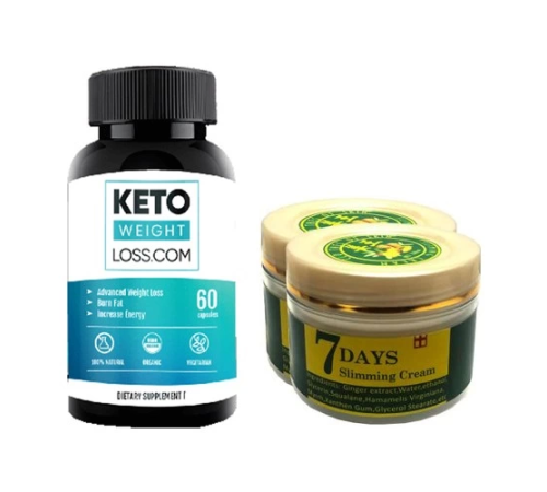 Etkili  7days Slimming Cream Ginger Miracle 100 ml Vücut Bakım Kremi Zencefil 2 Adet +Keto Weight Loss 60 1 Adet