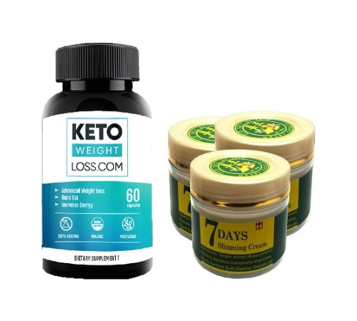 Etkili  7days Slimming Cream Ginger Miracle 100 ml Vücut Bakım Kremi Zencefil 3 Adet +Keto Weight Loss 60 1 Adet
