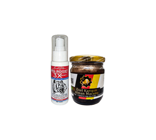 Etkili  Bigboost 50 ml Erkeğe 3xEffect Krem + Yanında 1 Kavanoz 240gr German Macun Canlandırıcı Takım