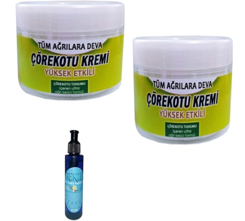 Etkili Çörek Otu Kremi 100 ml x 2 Adet / Rekza Çilekli Vücut Masaj Bakım Yağı 125 ml Etkili Çörek Otu Kremi 100 ml x 2 Adet / Rekza Çilekli Vücut Masaj Bakım Yağı 125 ml