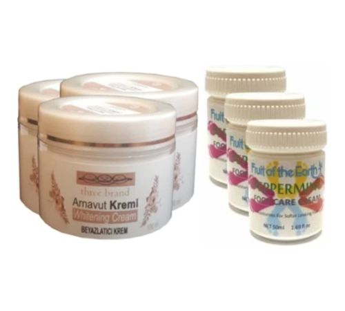 Etkili Three Brand 100ML Arnavut Aklıkkremi 3AD+FOOT Carecream 50ML Ayakbakımkremi Naneferahlığıve Etkili Three Brand 100ML Arnavut Aklıkkremi 3AD+FOOT Carecream 50ML Ayakbakımkremi Naneferahlığıve