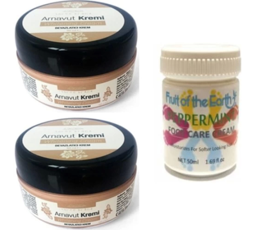 Etkili Three Brand 50ML Arnavut Aklık Kremi 2AD+FOOT Care Cream 50ML Ayak Bakım Kremi Naneferahlığ Etkili Three Brand 50ML Arnavut Aklık Kremi 2AD+FOOT Care Cream 50ML Ayak Bakım Kremi Naneferahlığ