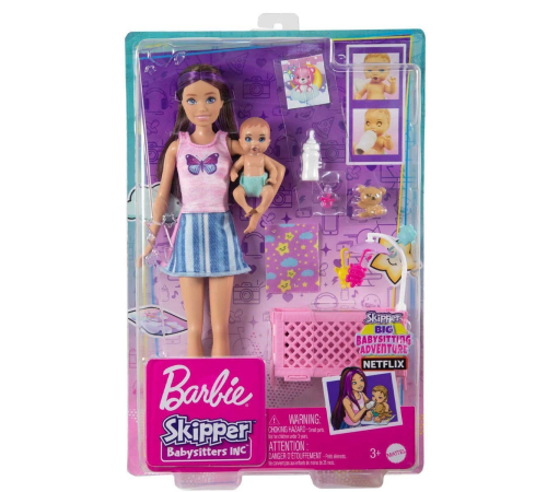 HJY33 Mavi Saçlı Skipper Bebek Bakıcısı ve Oyun Seti HJY33 Mavi Saçlı Skipper Bebek Bakıcısı ve Oyun Seti