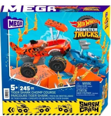 HKF88 MEGA™ Hot Wheels® Smash n Crash Tiger Shark Çarpışma Seti 245 parça +5 yaş