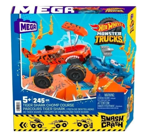 HKF88 MEGA™ Hot Wheels® Smash n Crash Tiger Shark Çarpışma Seti 245 parça +5 yaş HKF88 MEGA™ Hot Wheels® Smash n Crash Tiger Shark Çarpışma Seti 245 parça +5 yaş