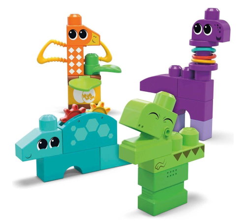 HKN43 Mega Bloks Sesli ve Hareketli Dinozorlar 24 parça +1 yaş